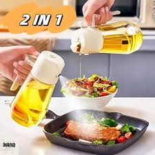 🔥 2-in-1 Oil Dispenser Bottle (Spray + Pour) | Healthy Cooking Made Easy
